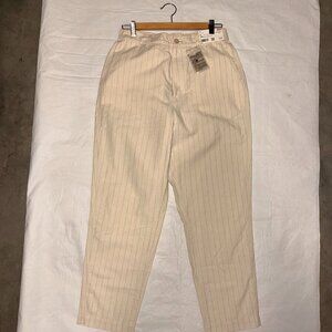 NWT Uniqlo Linen Cotton Tapered Pants in Off White (Size M, Waist 28-29")